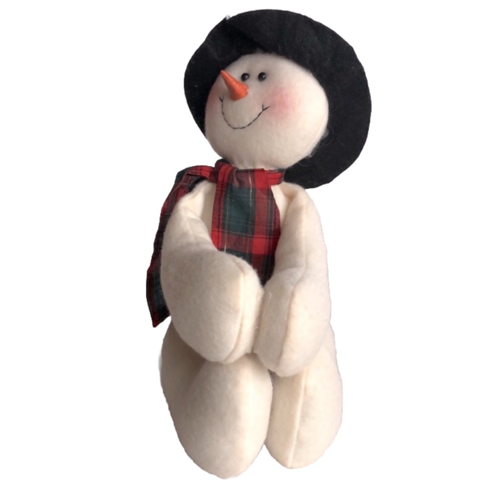Adorable plush hugging snowman with Velcro hands and feet bottle holder - Picture 3 of 6